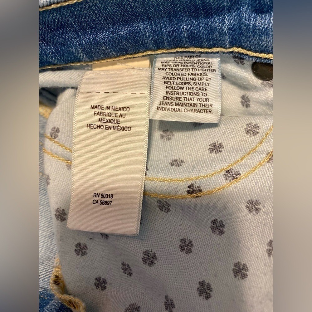 Lucky Brand Sienna Weekender Crop Distressed Blue Jeans - Picture 7 of 9